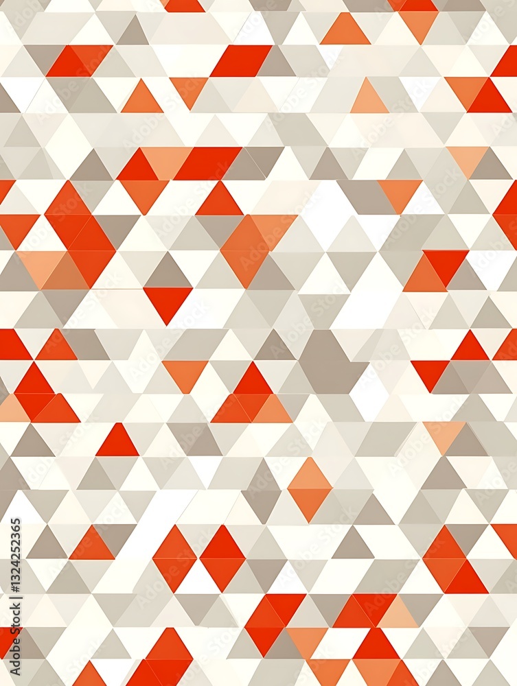 Poster abstract triangular mosaic with harmonious color for modern design