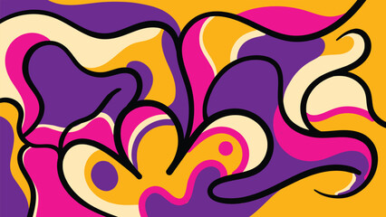 Abstract groovy background design. Vector editable file