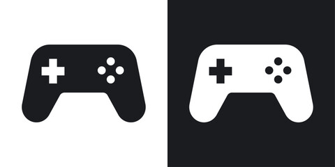 Gaming controller icons in flat vector style © Abstractor