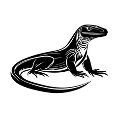Obraz premium lizard on a white background