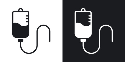 IV Bag icons in flat vector style