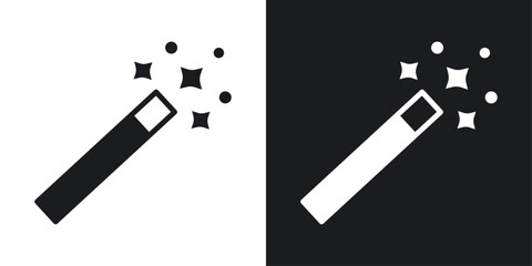 Magic icons in flat vector style