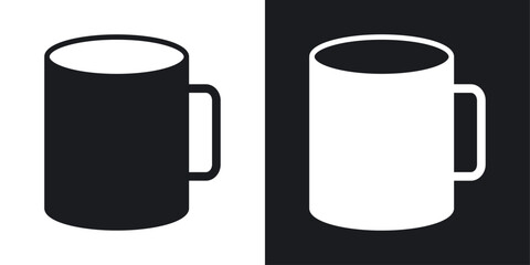 Mug icons in flat vector style