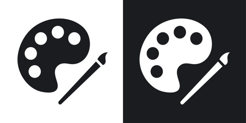 Palette icons in flat vector style