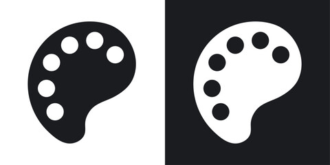 Palette icons in flat vector style