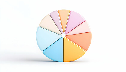 Obraz premium Colorful pie chart illustration