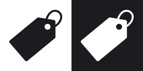 Tag icons in flat vector style