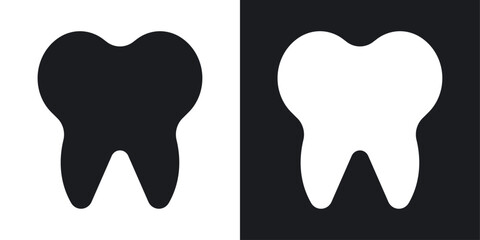 Tooth icons in flat vector style