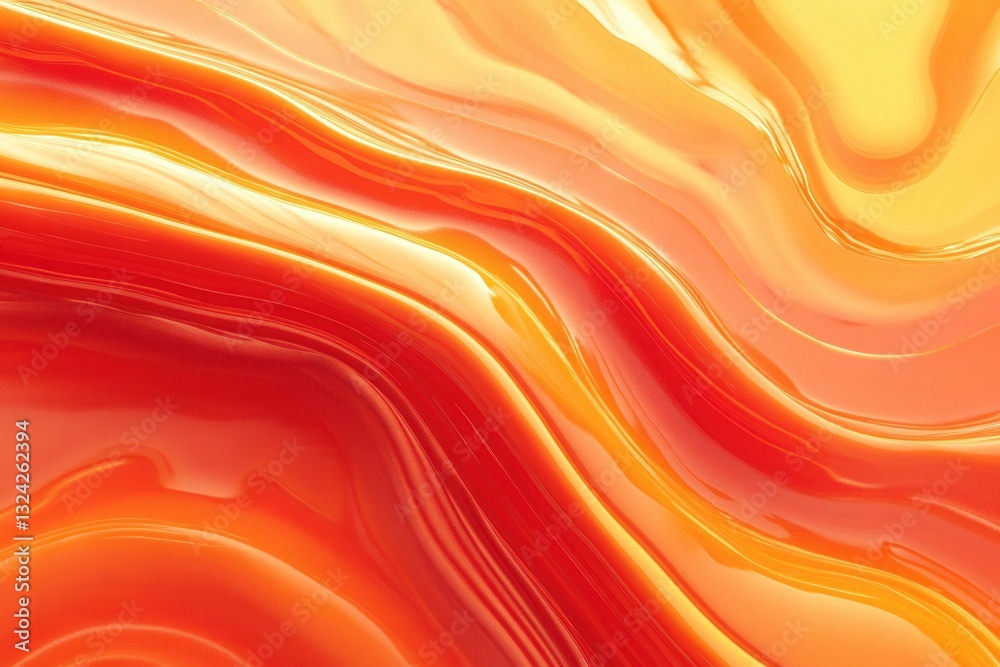 Poster Dynamic abstract background with energetic red and orange waves creating a vibrant, bold design suitable for text overlay