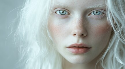 Ethereal Portrait of a Woman with Freckles