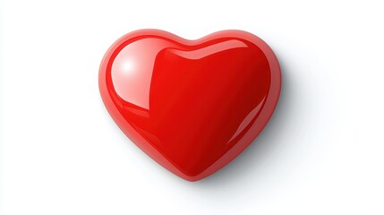 Red heart, studio shot, simple, love