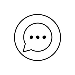 Chat vector icon, flat design chat message symbol.