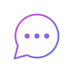 Chat vector icon, flat design chat message symbol.
