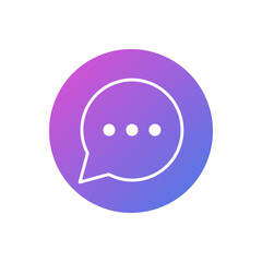 Obraz premium Chat vector icon, flat design chat message symbol.