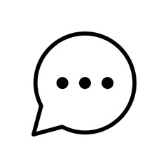 Chat vector icon, flat design chat message symbol.