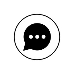 Chat vector icon, flat design chat message symbol.