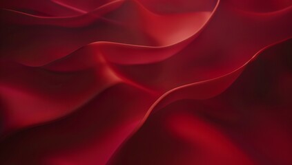 Obraz premium Deep Red Satin Fabric with Smooth Flowing Texture