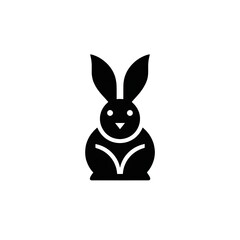 Obraz premium A simple and minimalist rabbit icon