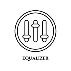 Icon a equalizer, isolated against a clean background.