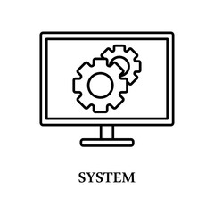 Icon a system, isolated against a clean background.