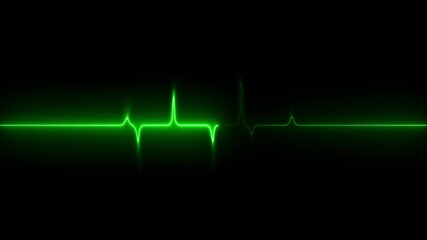  Neon Digital heartbeat plus animation. Heart Beat Pulse animated video, medical concept heart beat graph.4k video