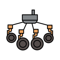 Autonomous Herding Systems  color line icon for digital and print projects.