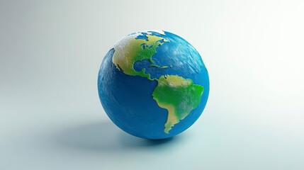 Fototapeta premium Earth Globe Showing the Americas for Geography, Education, and Global Awareness