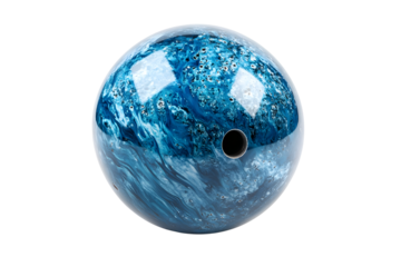 Bowling ball isolated on PNG transparent background.
