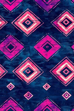 Vertical Beautiful geometric and tie dye batik digital print pattern for textile.