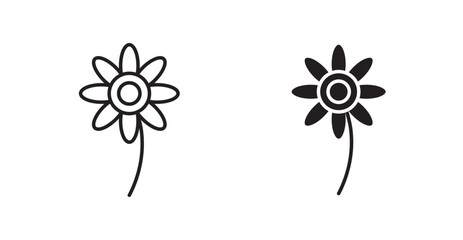 Flower icons graphics vectors designs