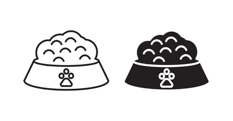 Pets bowl icons graphics vectors designs