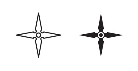 Shuriken icons graphics vectors designs