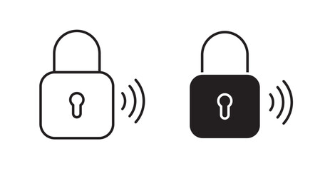 Smart lock icons graphics vectors designs