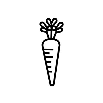 recommend clip art: Carrot icon in black outline style.
