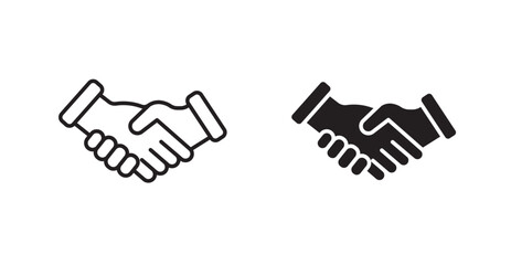 Handshaking icons graphics vectors designs