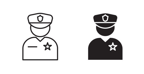 Police icons graphics vectors designs