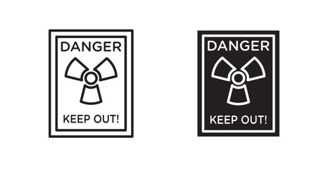 Danger high radiation area keep out signs graphics vectors designs