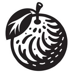 Orange Vector art illustration with leaves