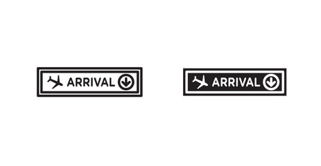 Airport arrival signs graphics vectors designs