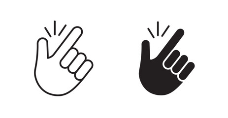 Finger snapping icons graphics vectors designs