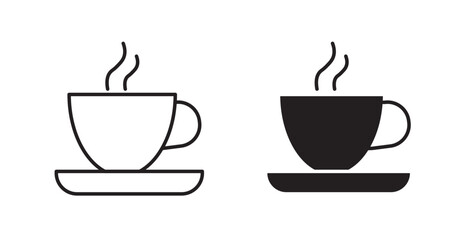 Cup of coffee icons graphics vectors designs