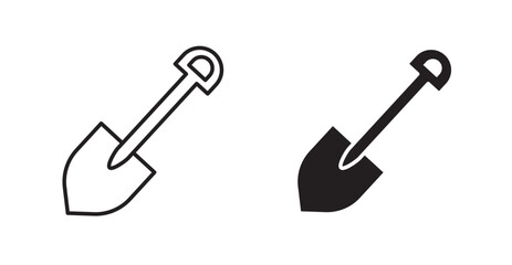 Shovel icons graphics vectors designs