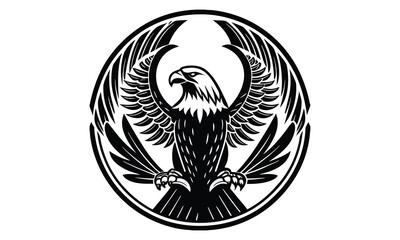 Soaring eagle vector design logo illustration