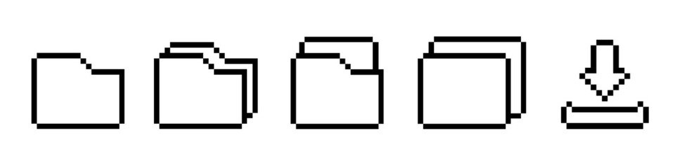 pixel folder icon. folder icon