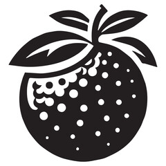 Orange Vector art illustration with leaves