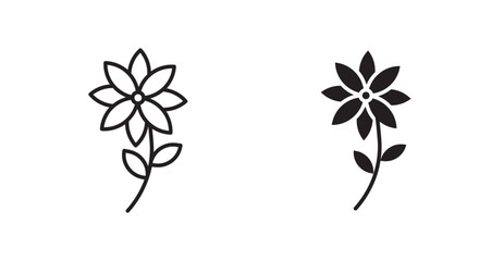 Flower icons graphics vectors designs