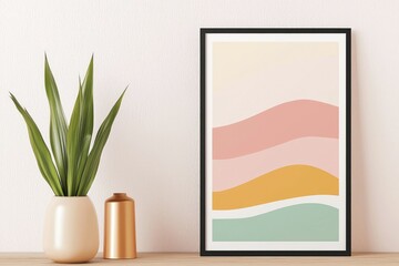 A minimalist poster design with large, bold typography and a subtle geometric pattern, focusing on clarity and balance in the composition 