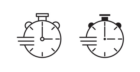 Stop watch icons graphics vectors designs