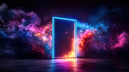 Bright light emitting from an open doorway creating a sense of wonder and possibility for new beginnings in life