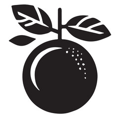 Orange Vector art illustration with leaves